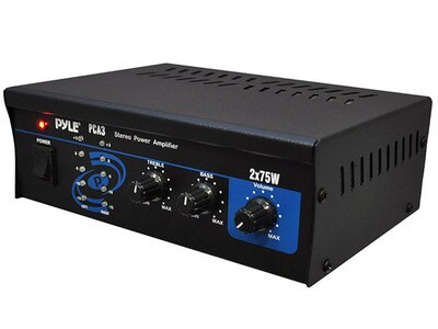 Mini amplificateur de puissance stéréo PCA3 de Pyle - Maximum de 2 x 75 W à 4 ohms