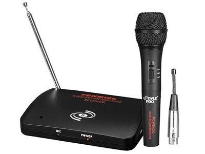 Système de microphone avec/sans fil, fonction double de Pyle Audio