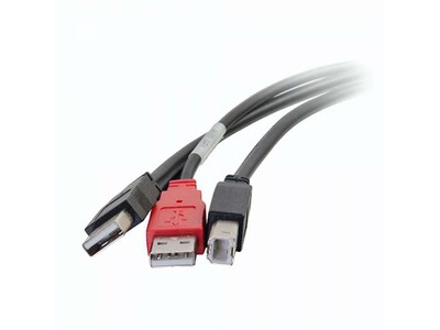 Câble Y USB 2,0 avec une prise B mâle à 2 prises A mâle