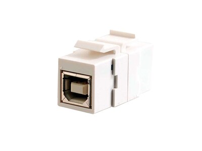 C2G 28749 Snap-In USB B/B Female Keystone Insert Module - White