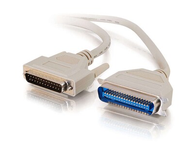 C2G 02300 1.8m (6') IEEE-1284 DB25 Male to Centronics 36 Male Parallel Printer Cable