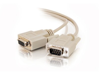 C2G 17612 30.5m (100') DB9 M/F Serial Extension Cable - Beige