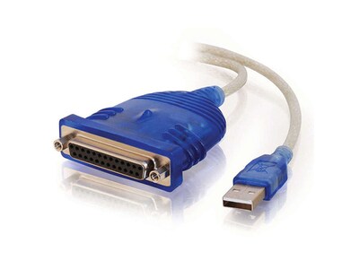 Câble d'adaptation en parallèle USB à Db25 pour imprimante de 1,8 m (6 pi) 16899 de C2G