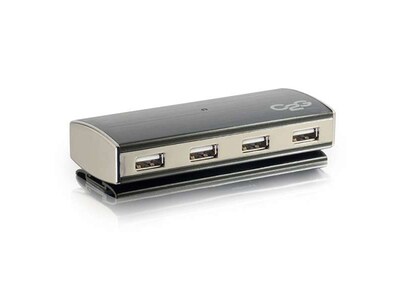 Concentrateur en aluminium 480 Mbps USB 2.0 à 7-ports C2G - noir