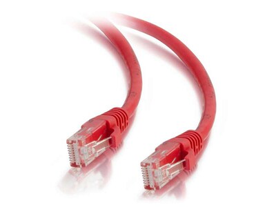 Câble de raccordement réseau Cat5e non blindé (UTP) avec protection anti-coupure 1,8 m (6 pi) 00422 de C2G - rouge