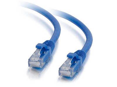 Câble de raccordement réseau Cat5e non blindé (UTP) avec protection anti-coupure 1,2 m (4 pi) 00393 de C2G - bleu