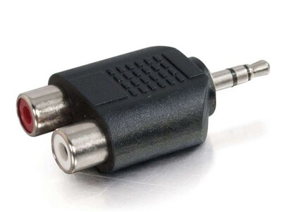 Adaptateur audio avec une prise stéréo 3,5 mm mâle et deux prises RCA femelles 40645 de C2G