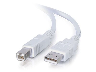 Câble USB 2,0 A/B mâle à mâle de 3 m C2G - Blanc