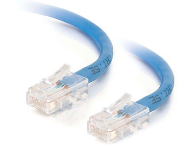 C2G 25257 7.6m (25') Cat5e Non-Booted Unshielded (UTP) Network Crossover Patch Cable - Blue