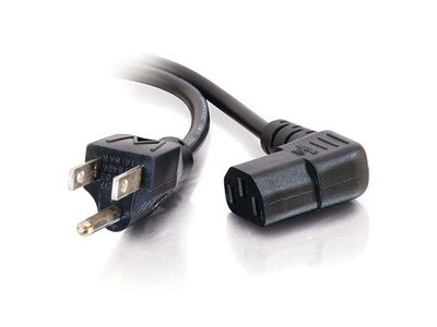 C2G 03152 1.8m (6') 18 AWG Universal Right Angle Power Cord (NEMA 5-15P to IEC320C13R)