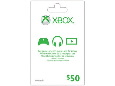 Carte de 50 $ pour Xbox - Canada