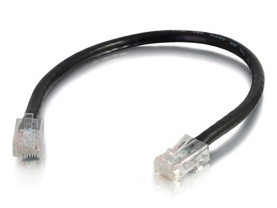 C2G 04106 0.3m (1') Cat6 Non-Booted Unshielded (UTP) Network Patch Cable - Black