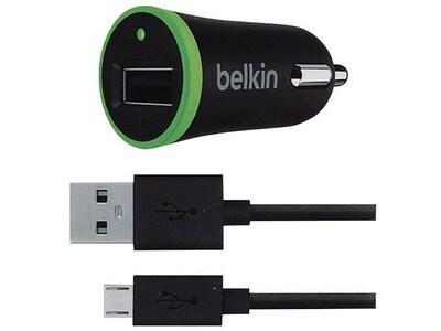 Câble de synchronisation de Samsung Galaxy S/Note pour chargeur de voiture à prise CC de Belkin - noir