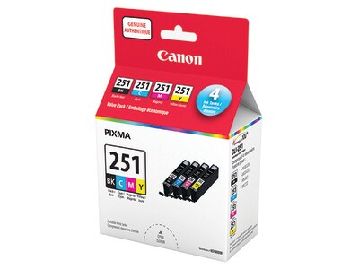 Canon CLI-251 CMYK Ink Cartridge Value Pack (651B009)