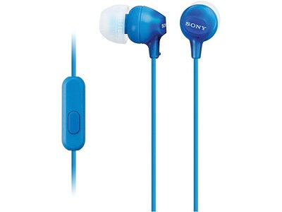 Écouteurs-boutons aux couleurs modes MDR-EX15AP/LI de Sony - bleu