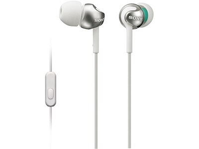 Sony MDREX110APW In-Ear Earbuds with In-Line Mic and Controls - White