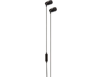 HeadRush in-ear stereo earbuds with in-line mic - black