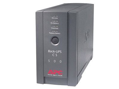 Onduleur Back-UPS 500 d'APC, 300 watts, 500 VA, entrée 120 V, sortie 120 V, interface avec port DB-9 RS-232, USB