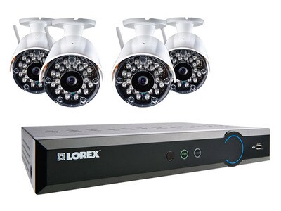 LOREX LH030 Eco Blackbox 3 Series 8-Channel Security Camera System with Tablet/Smartphone Viewing- 4 Cameras