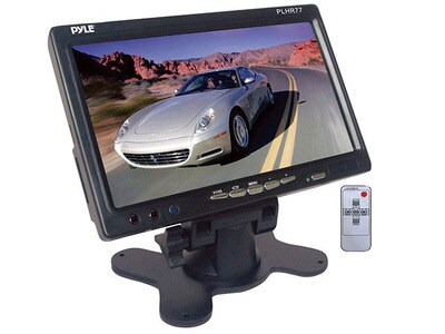 Pyle 7" Wide Screen TFT LCD Video Monitor with Headrest Shroud & Universal Stand