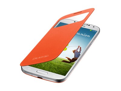 Étui S View de Samsung pour Galaxy S4 - orange