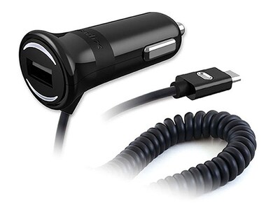 Qmadix 10W Micro USB Car Charger with Auxillary USB