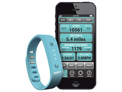 Bracelet d'entraînement Bluetooth XFit d'Xtreme - turquoise & gris (bracelet d’entraînement en prime)