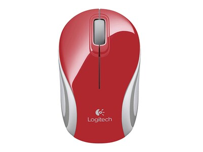 Mini souris sans fil M187 de Logitech - rouge