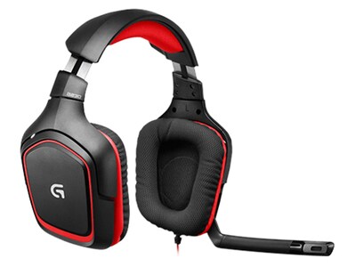 Logitech G230 Over-Ear Wired Stereo Gaming Headset - Black & Red