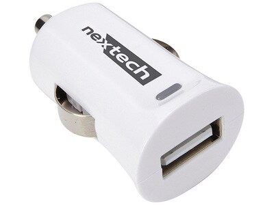 Nexxtech 2.4A USB Car Charger - White