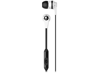 Skullcandy Ink'd 2 In-Ear Wired Earbuds with In-Line Controls - White on Black