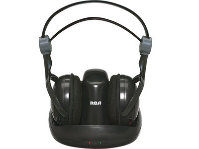 RCA WHP141 900MHz Over-Ear Wireless TV Headphones - Black