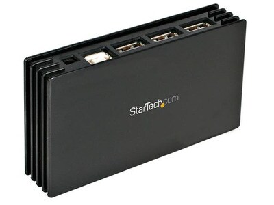 StarTech 7-Port Compact USB 2.0 Hub - Black
