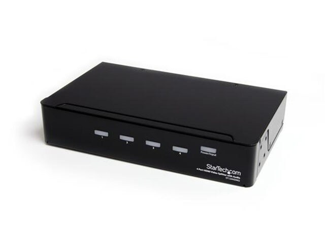 StarTech 4-Port HDMI High Speed Video Splitter with Audio - Black