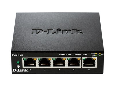 Commutateur Ethernet DGS-105 de D-Link à 5 ports Gigabit