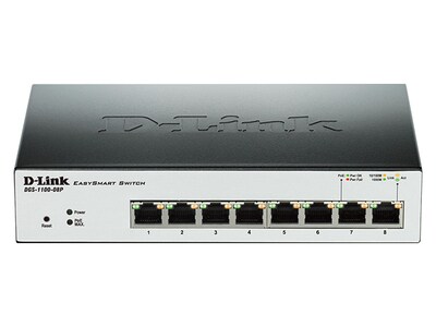 Commutateur Gigabit EasySmart DGS-1100-08P de D-Link à 8 ports avec PoE