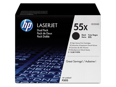 Emballage double pour cartouches de toner LaserJet 55X de HP - noir (CE255X)