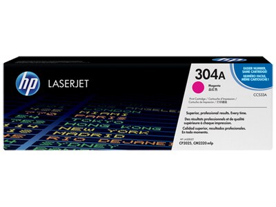 Cartouche de toner d'origine LaserJet 304A (CC533A) de HP - magenta