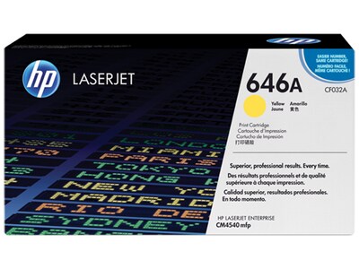 Cartouche de toner LaserJet 646X de HP - jaune (CF032A)