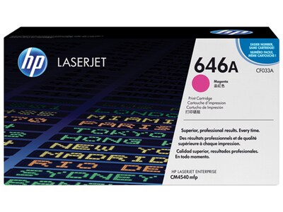 Cartouche de toner LaserJet 646A de HP - magenta (CF033A)
