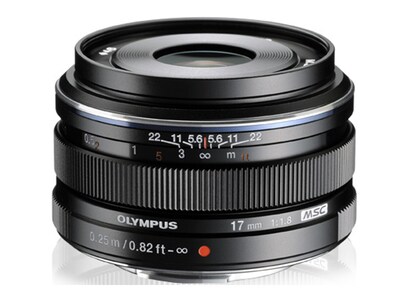 Olympus M.Zuiko 17mm, f1.8 Camera Lens - Black