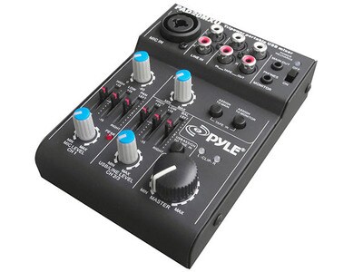 Pyle 5 Channel Professional Compact Audio Mixer with USB Interface