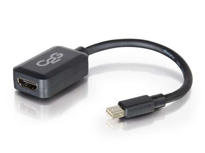 Convertisseur adaptateur Mini DisplayPort mâle à HDMI femelle 54313 de C2G de 8 po - noir