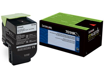 Lexmark 70C1HK0 High Yield Return Program Toner Cartridge- Black