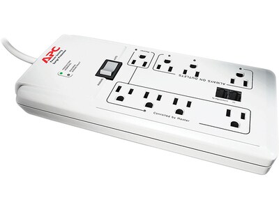 APC P8GT Power-Saving Home/Office SurgeArrest 120V 8 Outlet Strip with Phone Protection