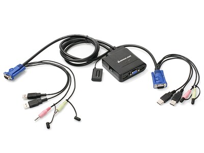 IOGEAR GCS72U 2-Port USB Cable KVM Switch with Audio and Mic