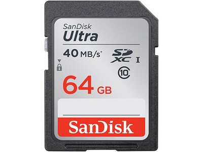 Carte mémoire Ultra SDXC UHS-1 de SanDisk - 64 Go