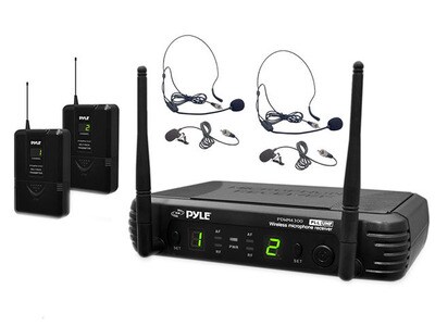 Pyle PDWM3400 Premier Series Professional UHF Microphone System