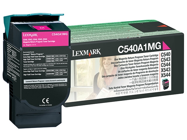 Lexmark C540A1MG C54x, X54x Return Program Toner Cartridge - Magenta