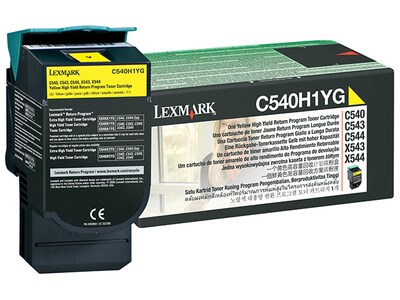 Lexmark C540H1YG High Yield Return Program Toner Cartridge - Yellow